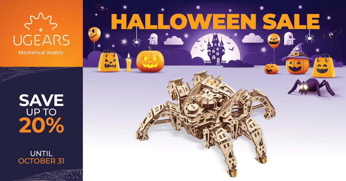 Halloween mood with Ugears 3D Wooden Puzzles