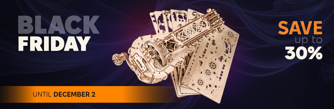 Get your game face on: creative Black Friday competitions with Ugears 3D wooden puzzles!