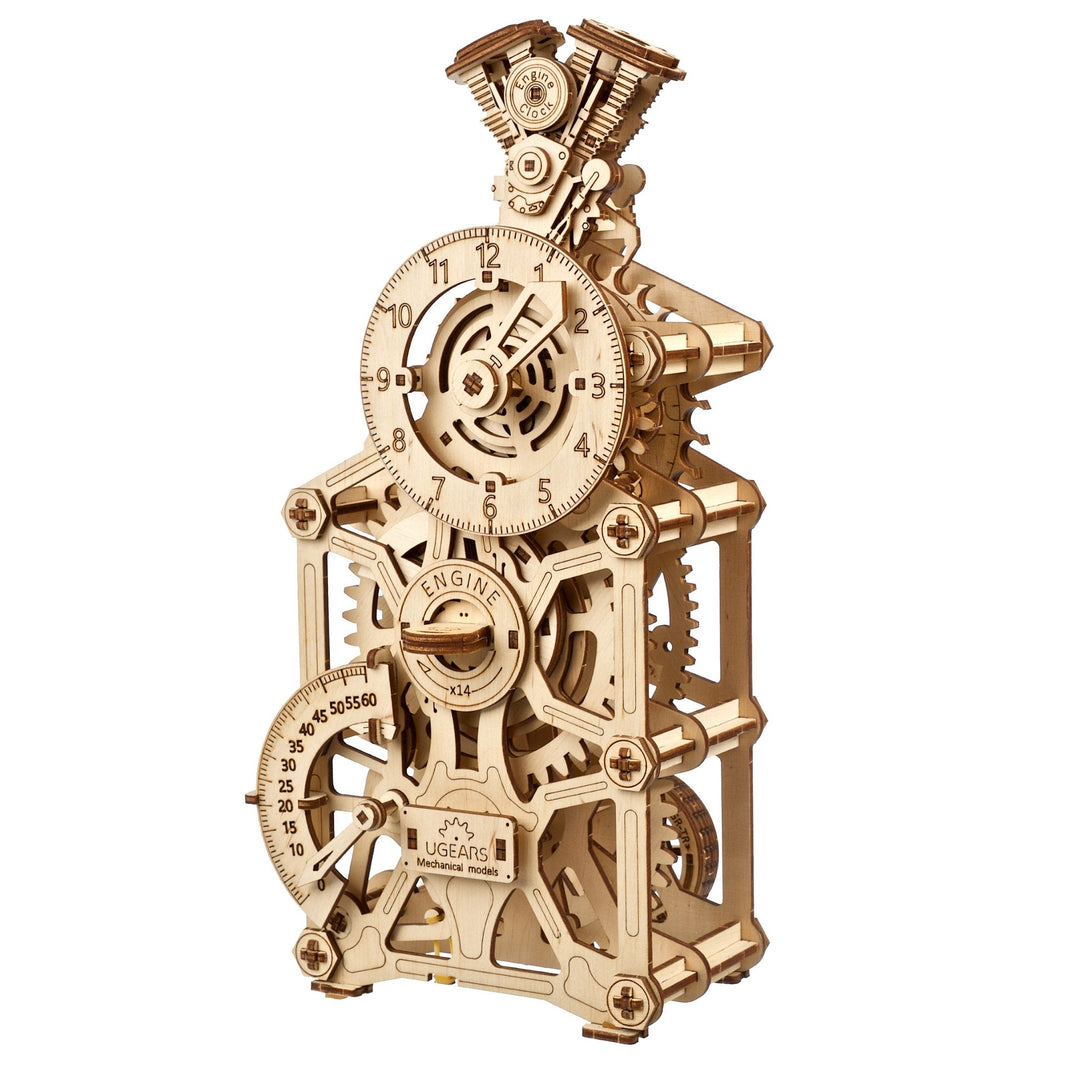 Engineer Clock Timeless Engineering: Ugears 3D Wooden Mechanical Clocks