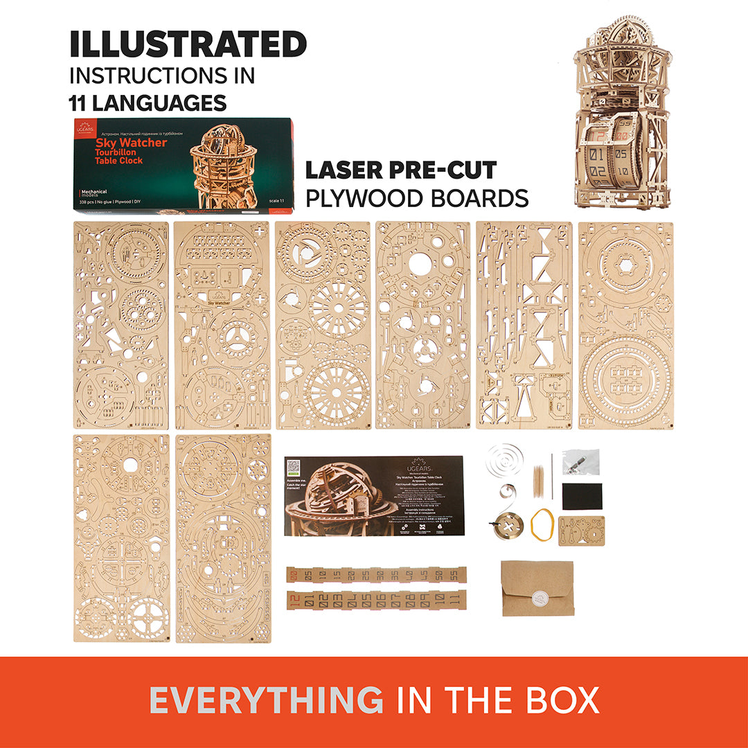 Ugears ユーギアーズ スカイウォッチャー トゥールビヨン テーブルクロック Ugears ユーギアーズ スカイウォッチャー トゥールビヨン
