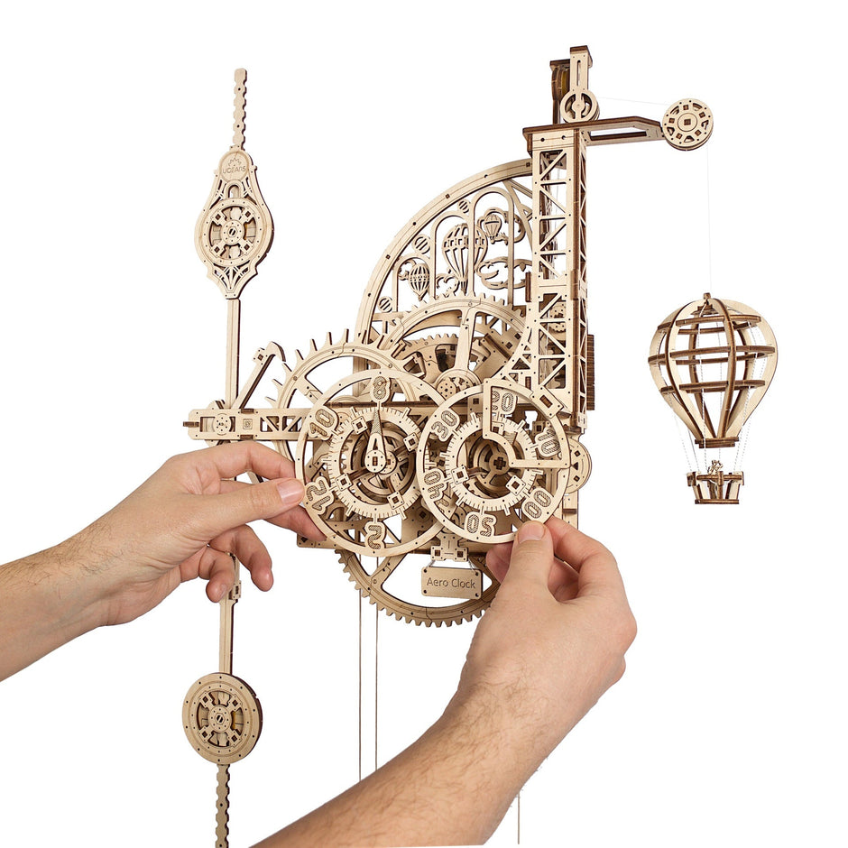 Engineer Clock Timeless Engineering: Ugears 3D Wooden Mechanical Clocks