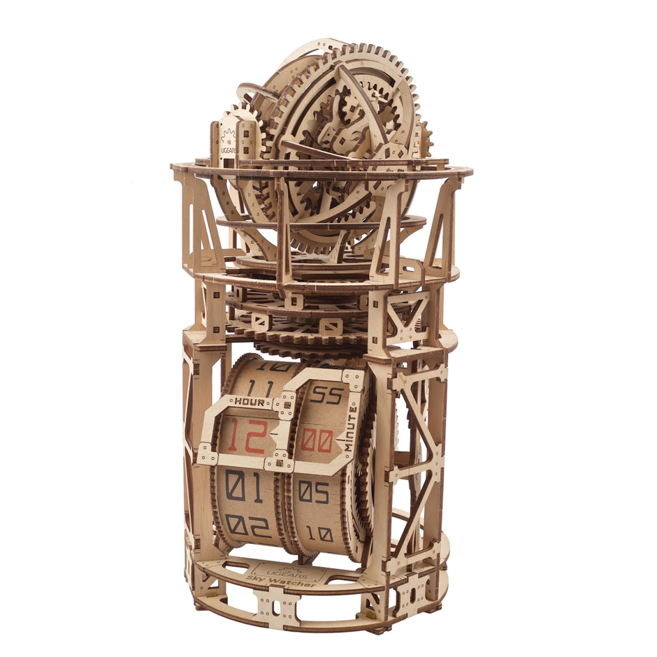 Engineer Clock Timeless Engineering: Ugears 3D Wooden Mechanical Clocks