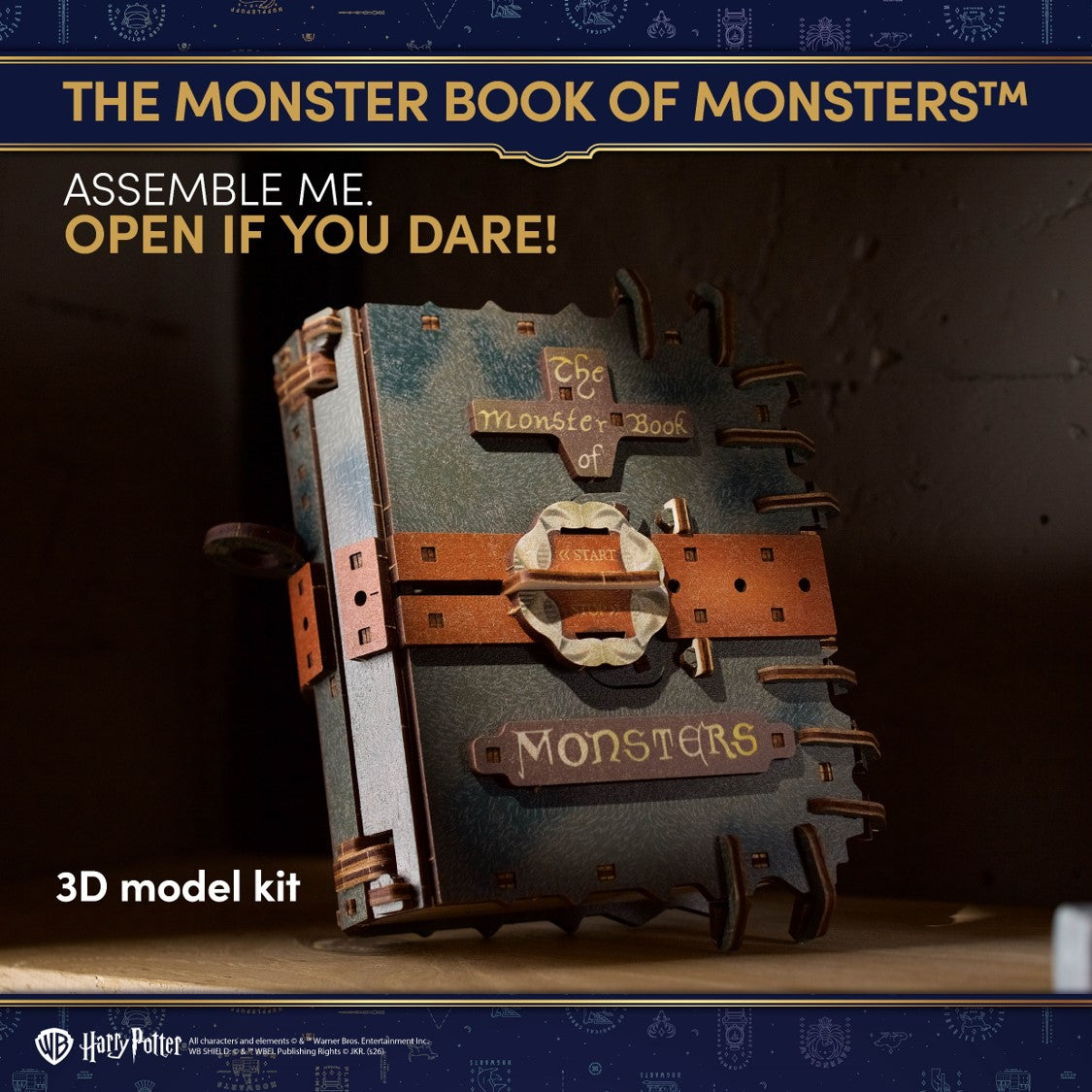the monster book of monsters Wooden Puzzles for adults 3D, Mechanical 3D puzzle for adults to build The Monster Book of Monsters Ugears